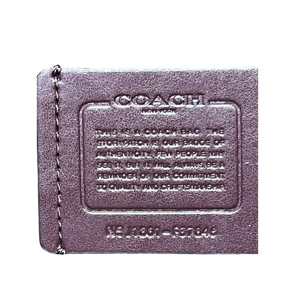 Coach Andi Mini Backpack Burgundy With Pink Glitter Spell Out